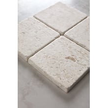 Apollo 100x100mm Tumbled White Limestone Square Tile